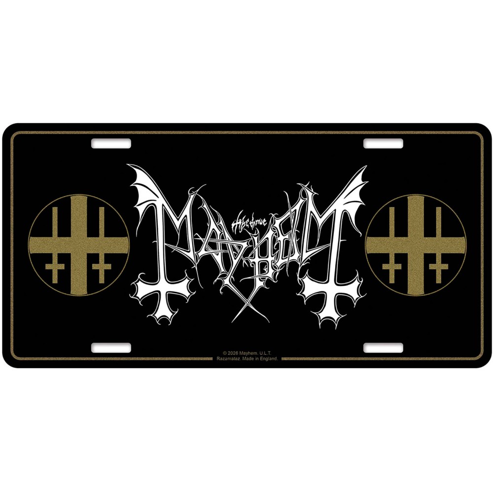 Mayhem - Logo Metalen wandbord - Zwart